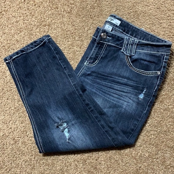 Women’s Klip distressed jeans Size 13 cropped - Picture 4 of 5